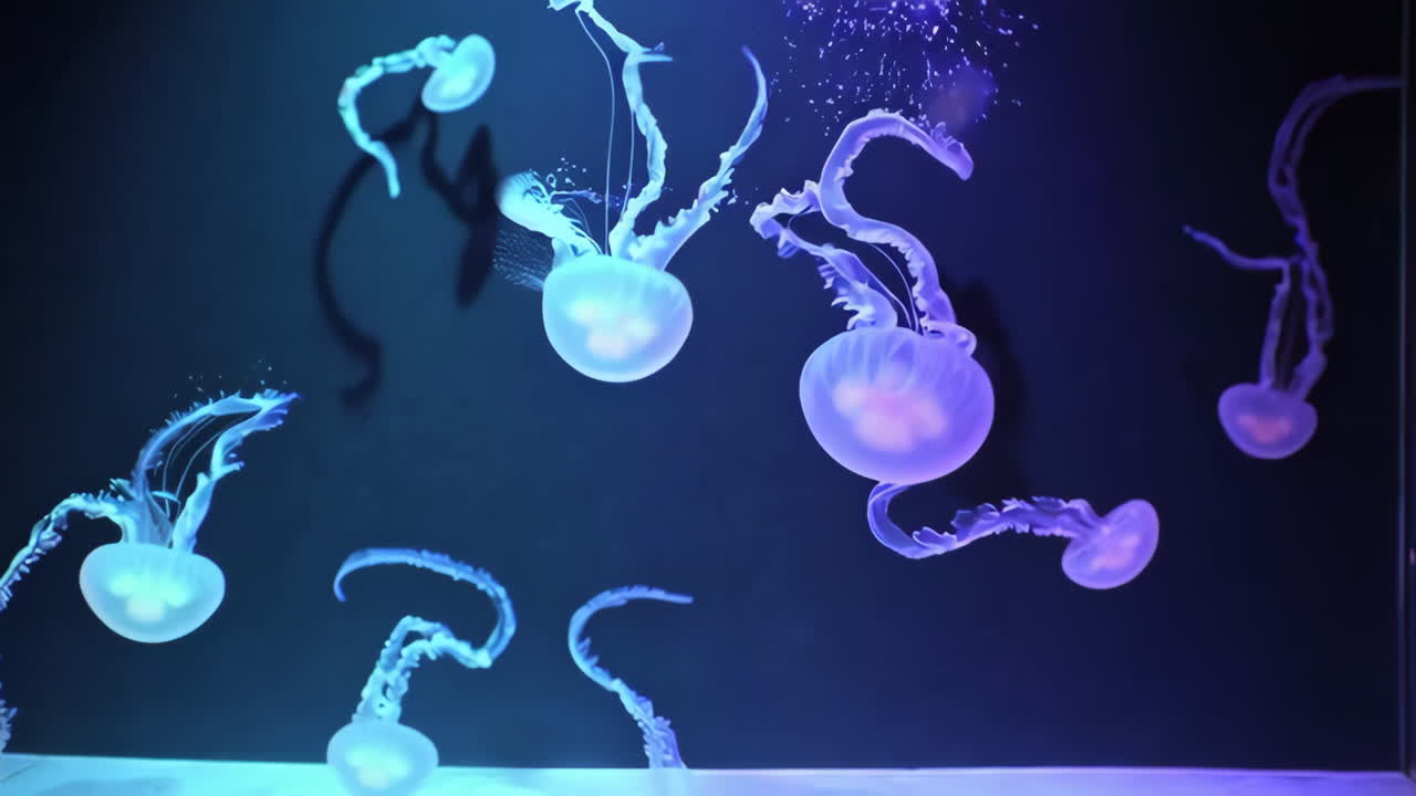 Meduse in un acquario