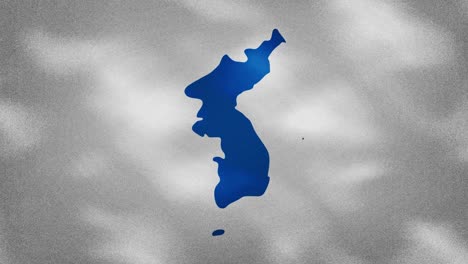 bandera de la unificación de corea bandera densa tela ondulaciones, bucle de fondo