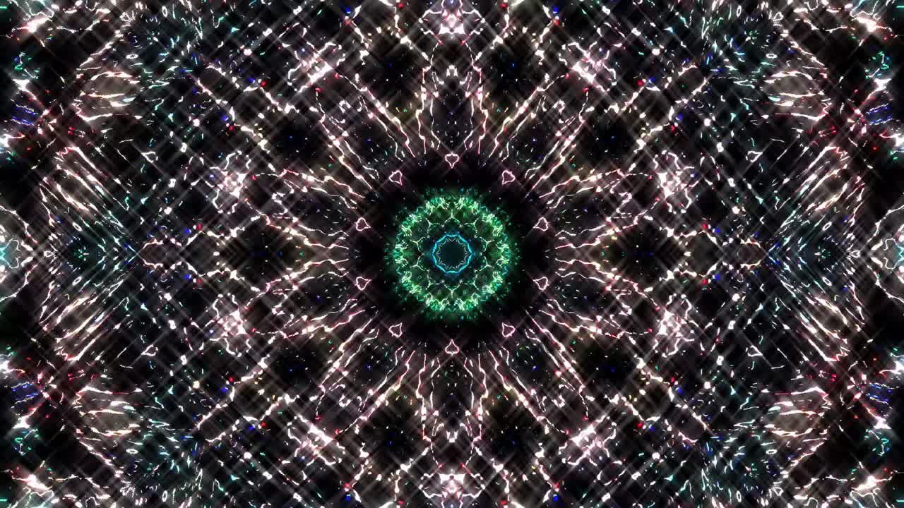 прекрасный абстрактный калейдоскоп, который светит, сияющий свет, который регулирует тонкие движения