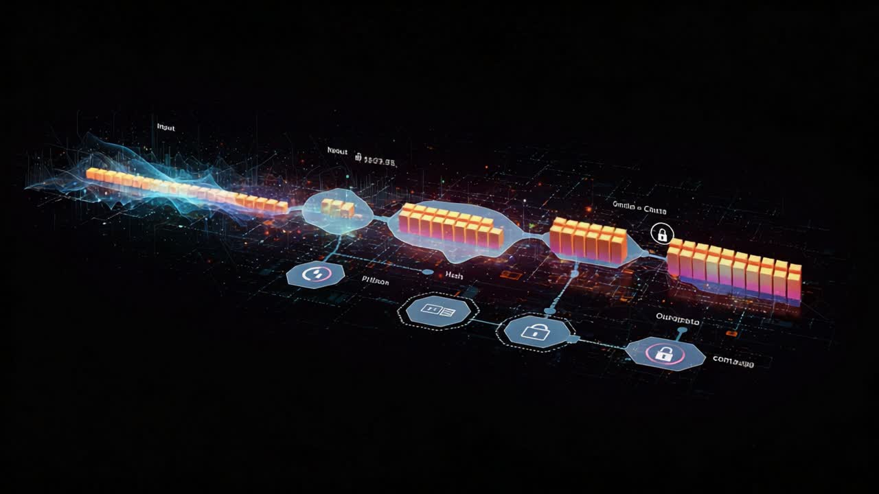 Visualizing Data Flow: An Advanced Analytical Representation of Input Processing, Security Measures, and Output Generation in a Digital Environment