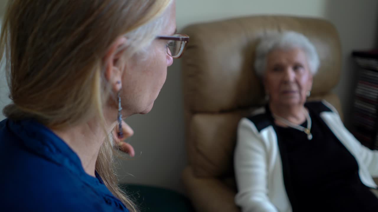 Two women conversing