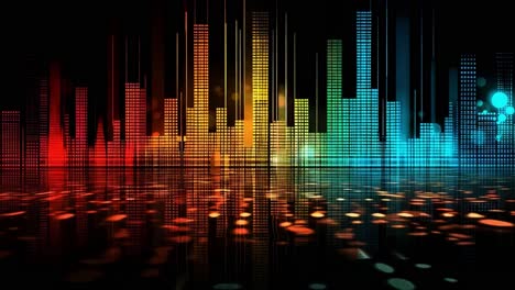 colorful cityscape at night