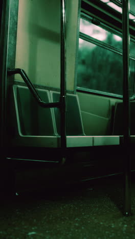 empty subway car interior