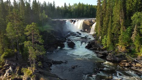 ristafallet waterfall in the western part of jamtland is listed as one of the most beautiful waterfalls in sweden.