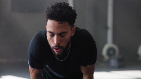 man working out at the gym