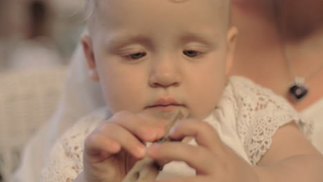 clothespin attracted baby attention