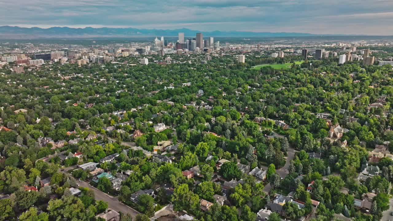 Aerial View of Denver, the Capital of Colorado and a Major US City