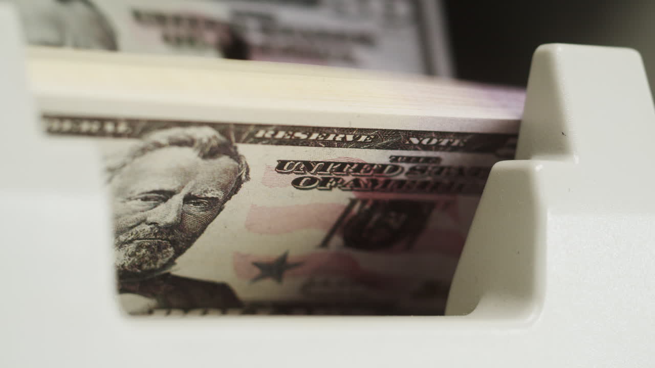 Close-up of Fifty Dollar Bills