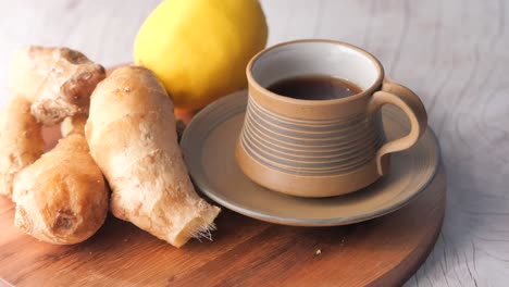 ginger and lemon tea: a warm and soothing drink