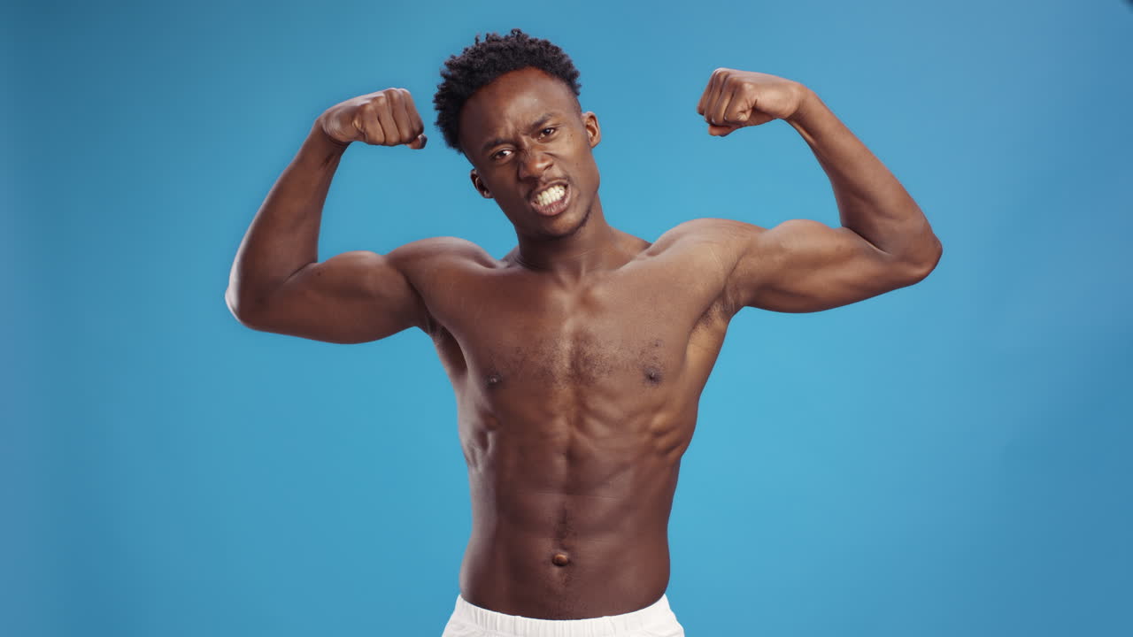 Muscular Man Flexing