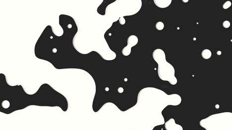 white abstract liquid and splashes spots on black gradient