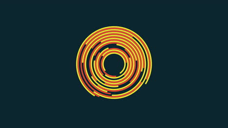 espiral vibrante de líneas naranjas y amarillas energizan contra un fondo oscuro