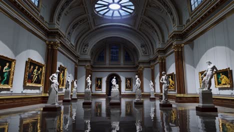 grand gallery of art and sculptures