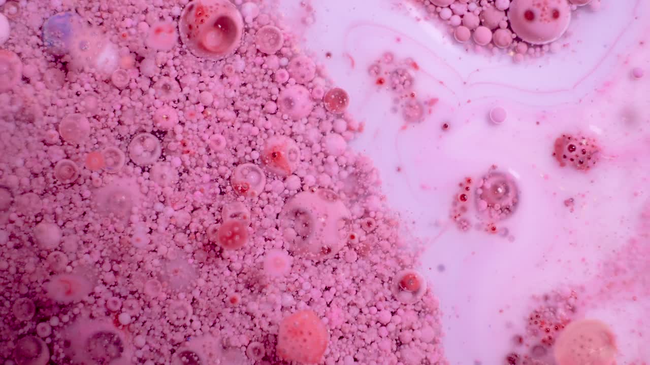 Pink Abstract Fluid Art