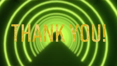 Animation-of-thank-you-text-over-neon-tunnel-on-black-background