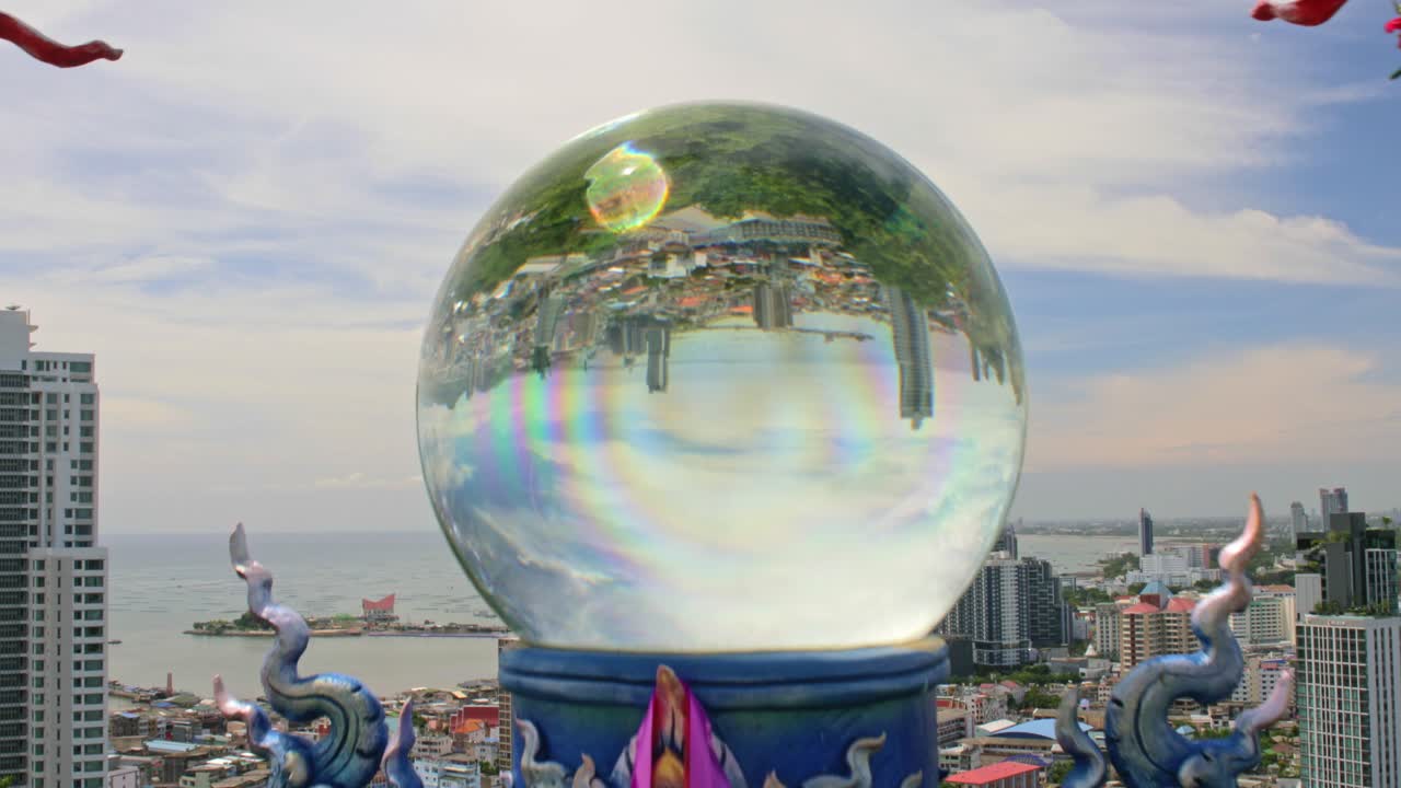 Green Dragon and Crystal Ball Offering a Spellbinding View of Chonburi, Thailand
