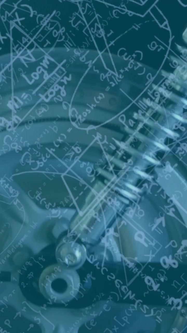 Animation of mathematical equations over wheel in workshop