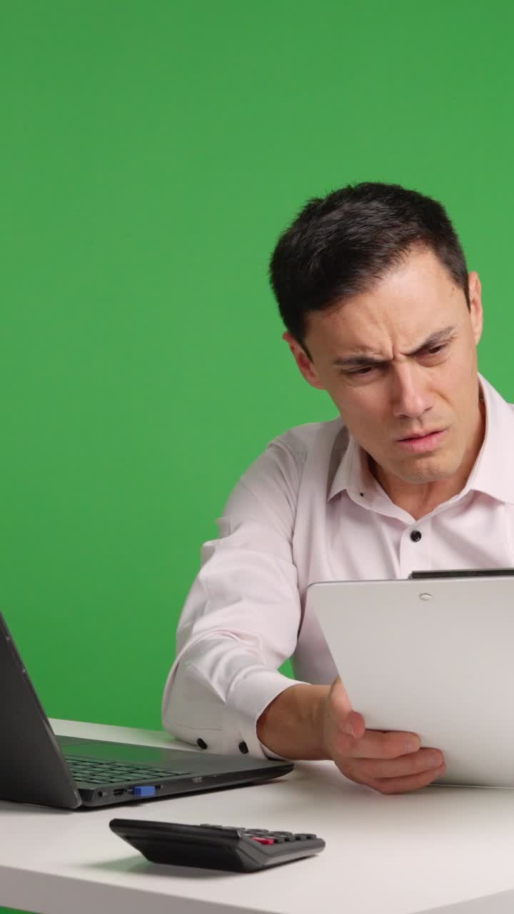 Very tired office worker unable to stay awake