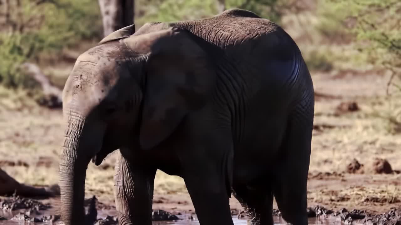 A Majestic Elephant's Journey Through the Wilderness: Capturing the Spirit of Nature and Wildlife Conservation in Two Stunning Frames