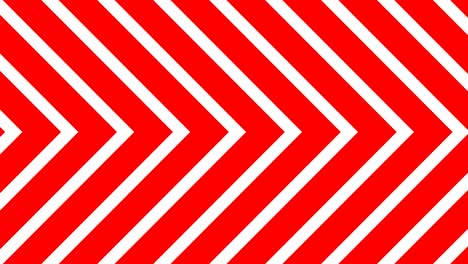 red and white visual background shaped arrow moving sideways