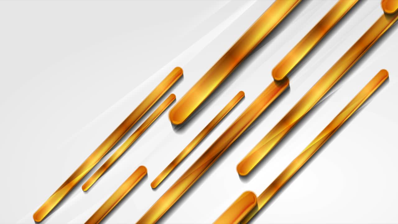 Golden glossy stripes abstract geometric motion background