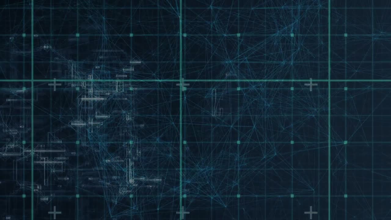Animation of network of connections in digital space