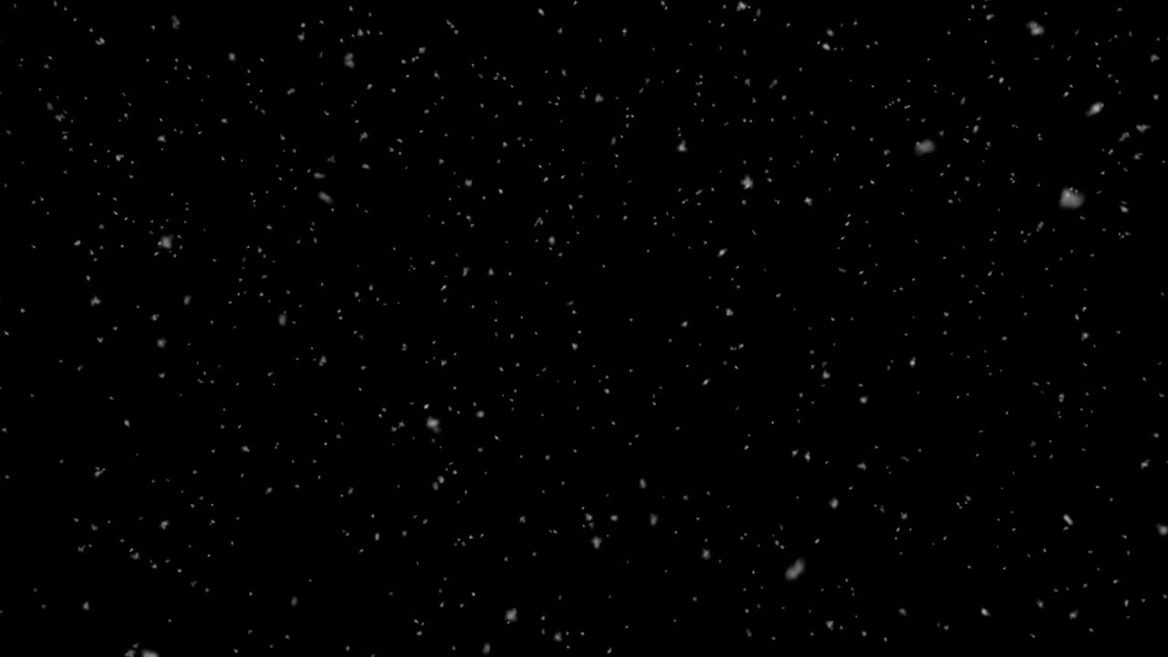 Snowfall on black background