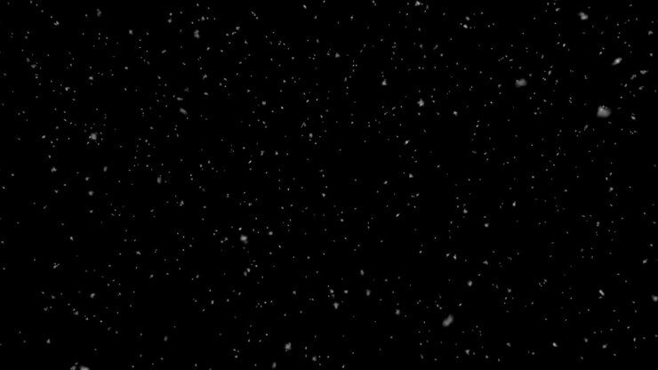 Snowfall on black background