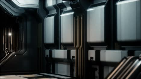 futuristic sci fi spaceship interior