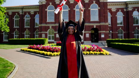 graduate celebrating graduation day