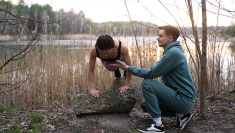 couple exercising outdoors