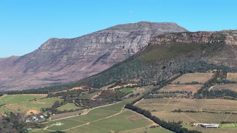 view from constantia mountains toward tokai and silvermine area