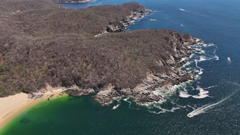 drone flight over the pristine cacaluta bay