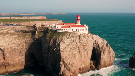 aerial: the lighthouse of cabo de são vicente