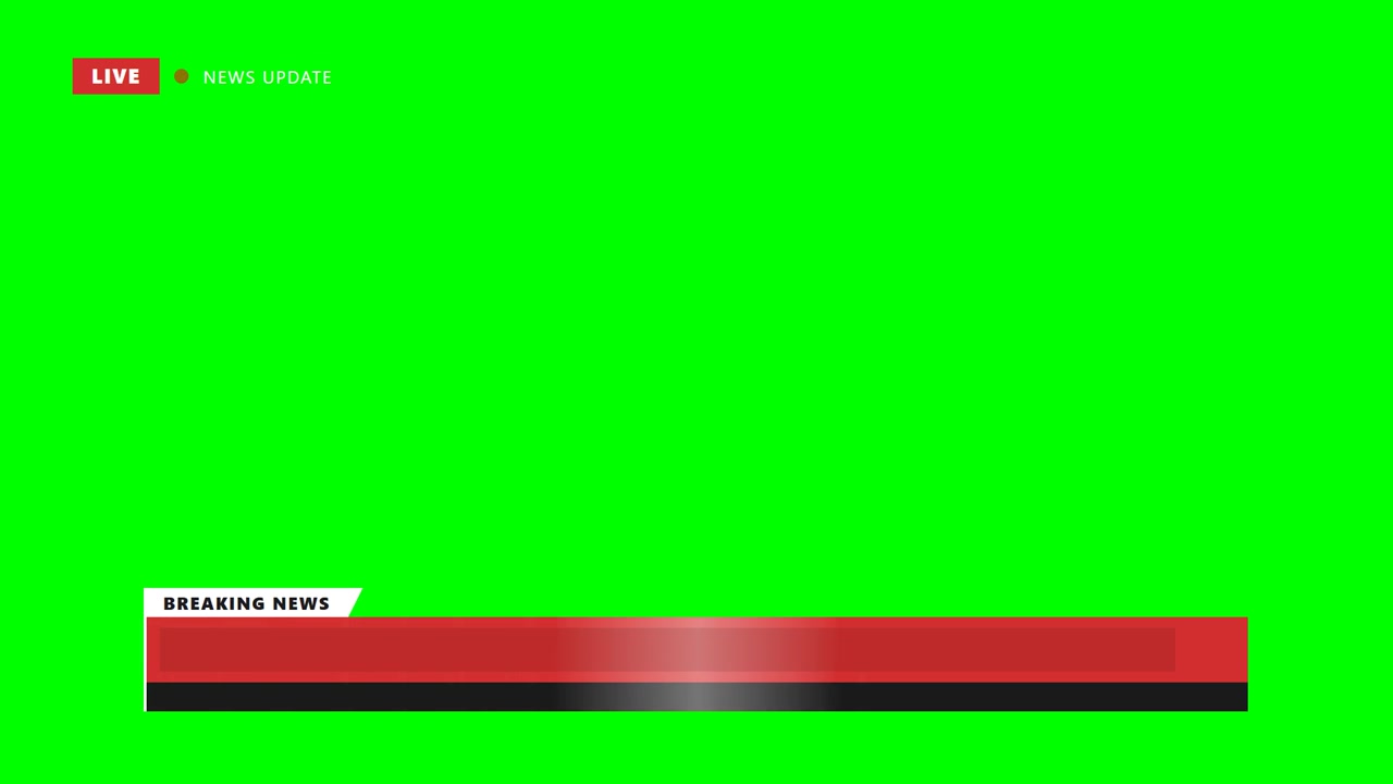 Breaking News bundgrafik på grøn skærm