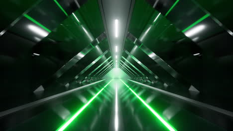 dark tunnel with glowing light illuminated, 3d rendering.