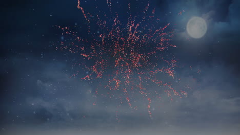 fuegos artificiales en el cielo