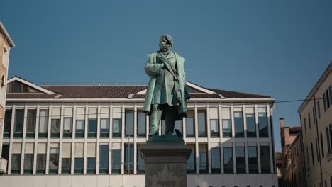 la estatua de daniele manin que se eleva sobre venecia