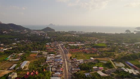 Coastal-road-to-Ao-Nang-town-at-sunset-time