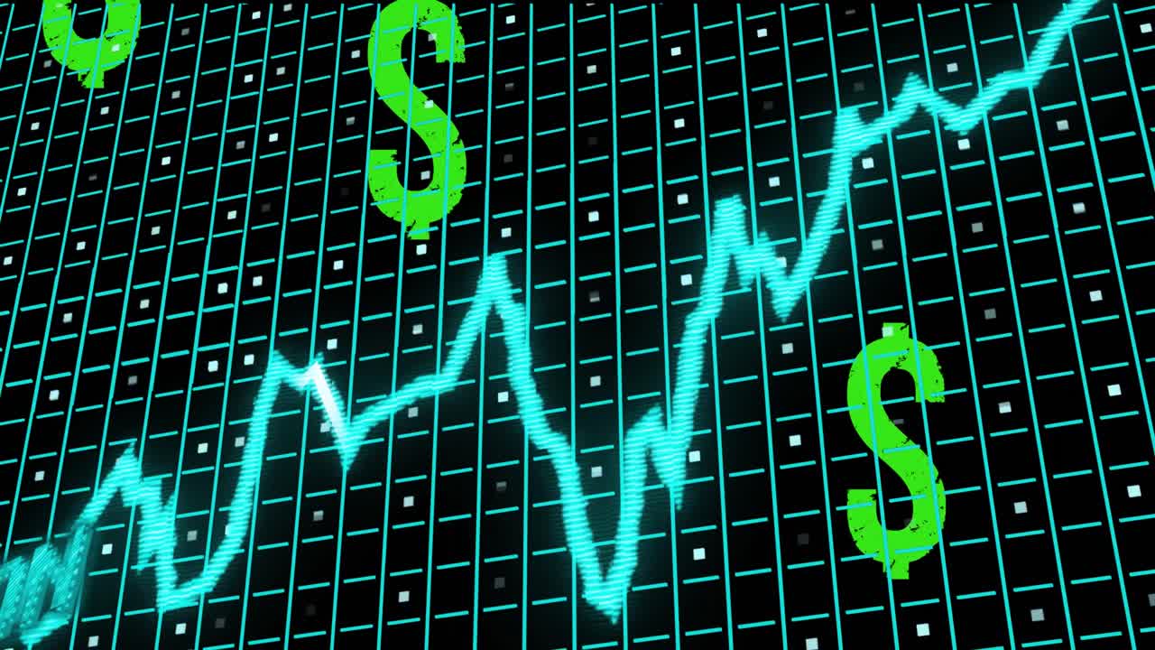 슬럼프 플레이션 텍스트 오버 다이어그램의 애니메이션