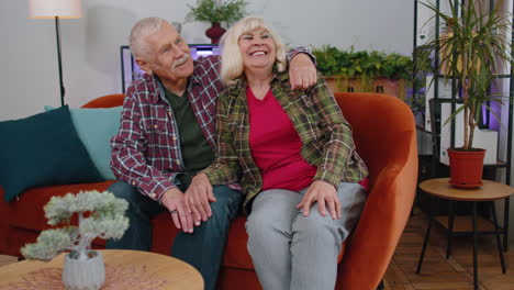felices tranquilos ancianos ancianos abuelos jubilados sonriendo mirando hacia otro lado soñando descansando sintiéndose satisfechos