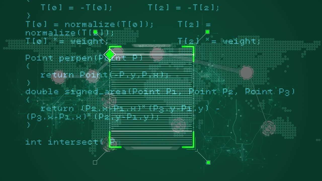 Animation of data processing with networks of connections