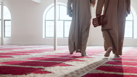 muslims praying in a mosque