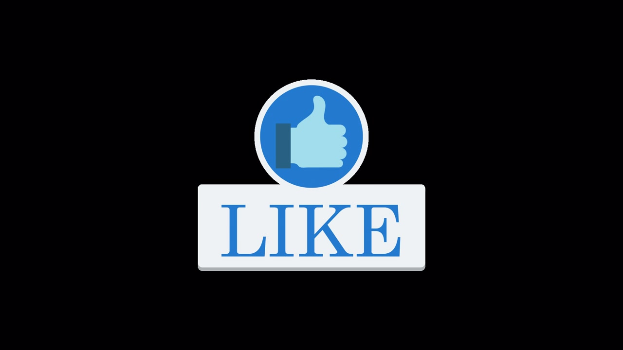 Animated Social Media Like Button with Thumbs Up Icon