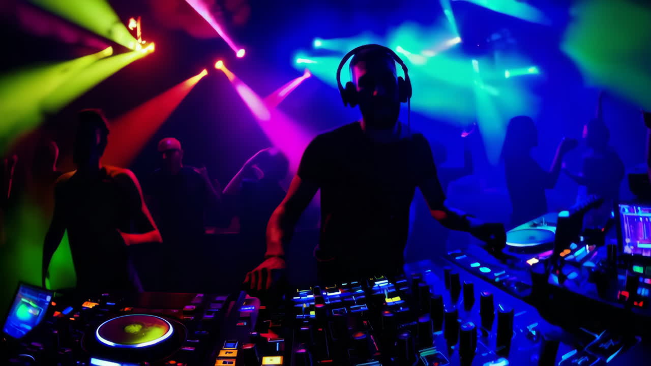 actuación de dj en un club nocturno