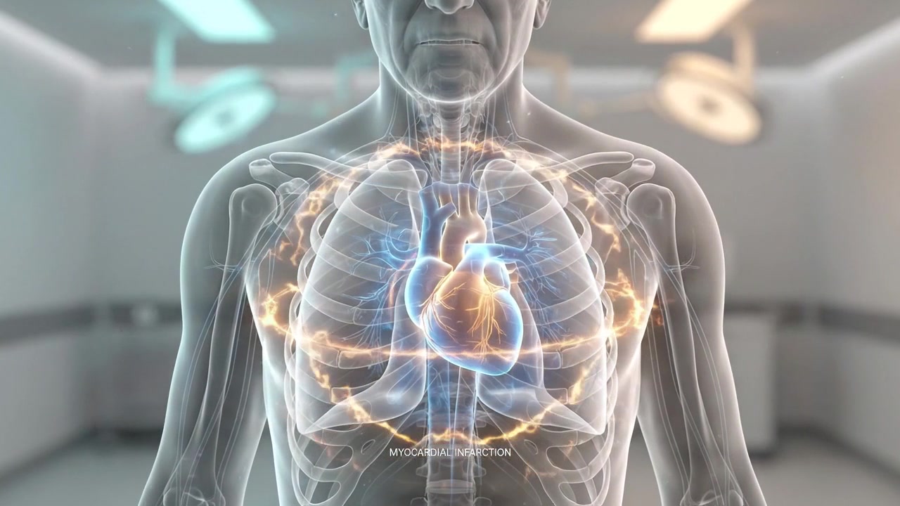 Medical Animation of Myocardial Infarction in Human Heart