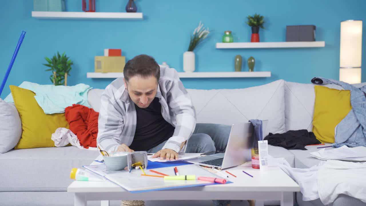 hombre desordenado y perezoso.