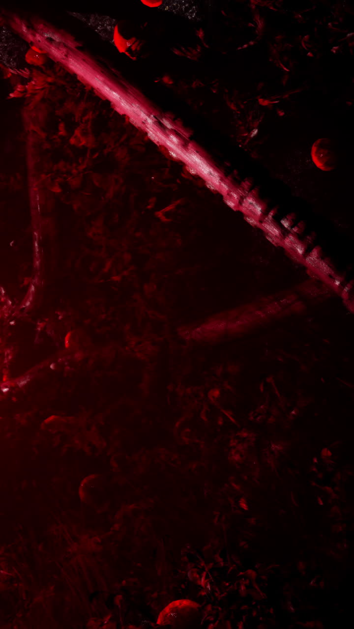 horror vudú con tentáculos rojos