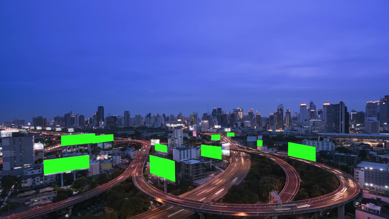 Time lapse view of Bangkok City