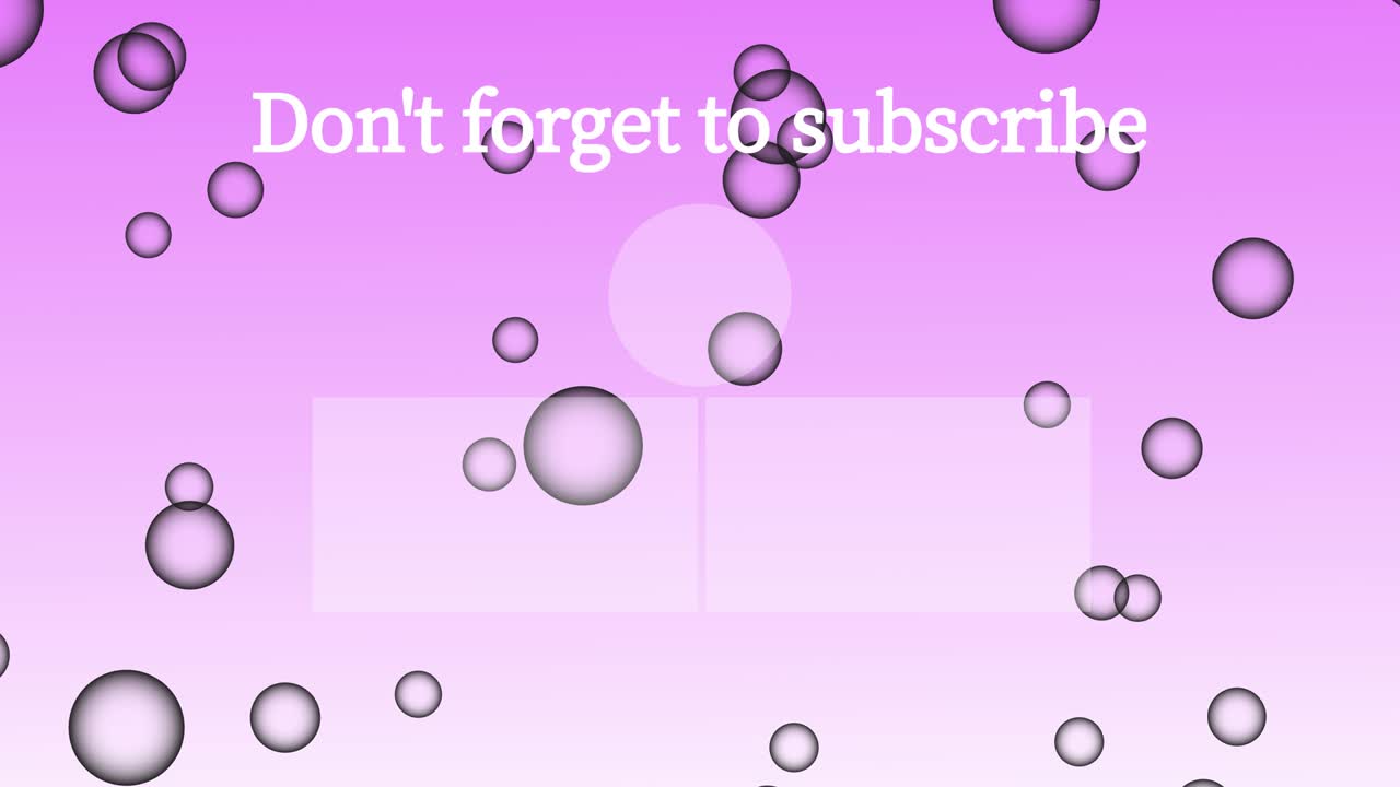 버블 시 엔드 카드 엔딩 스크린 모션 그래픽